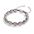 Elysian Waves | Iced Silver Skulls x Violet GloWeave | Macrame Bracelet